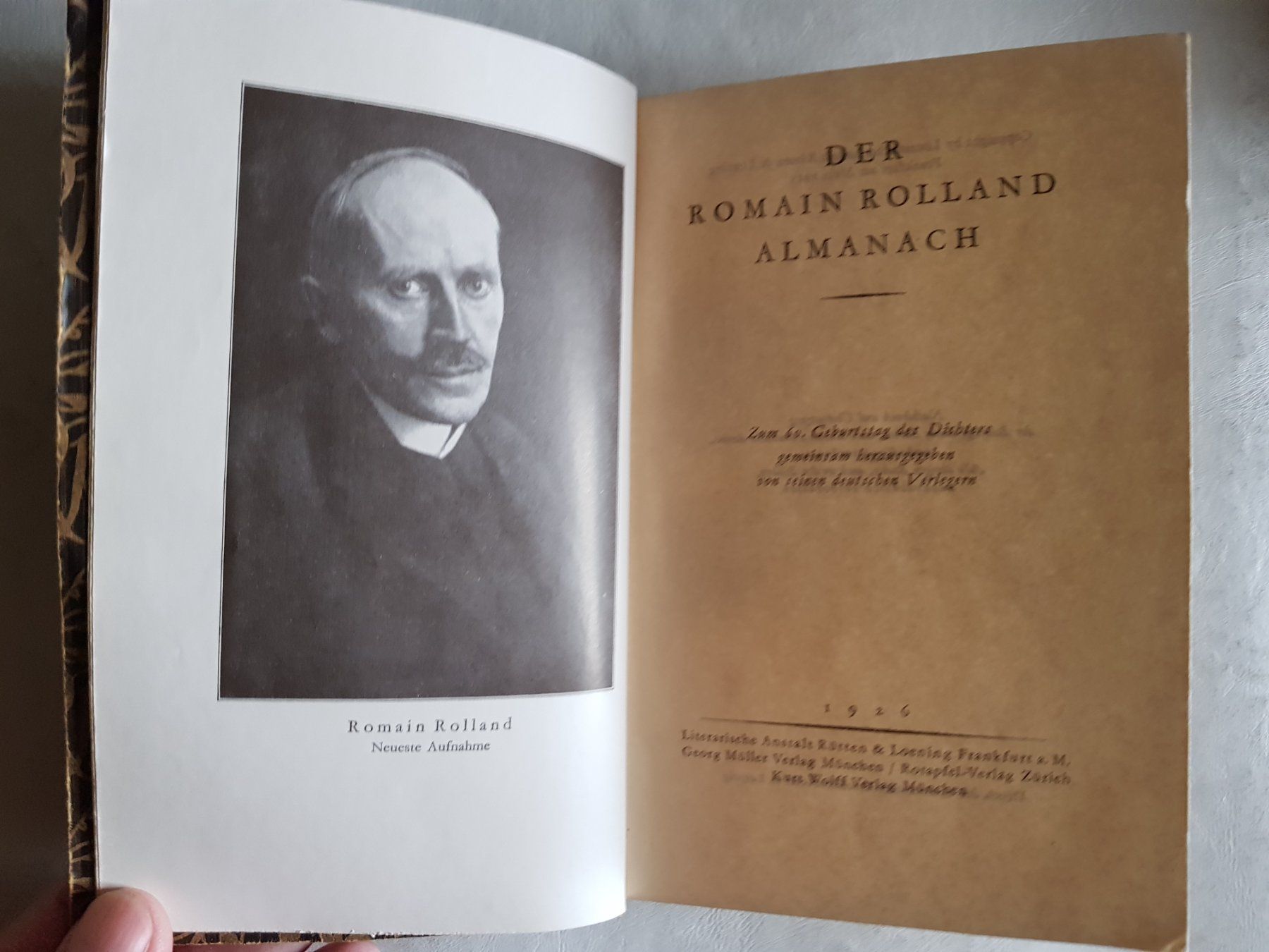 Libri: Der Romain Rolland Almanach - 1926 – Usato da Walterswil BE venduto da Lonitti 1