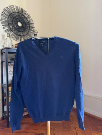 Gant Pullover Merino Wolle blau Grösse S guter Zustand