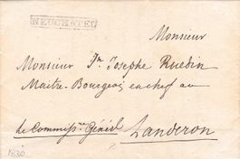 1830, "Neuchatel", eingefasster Stabstempel 