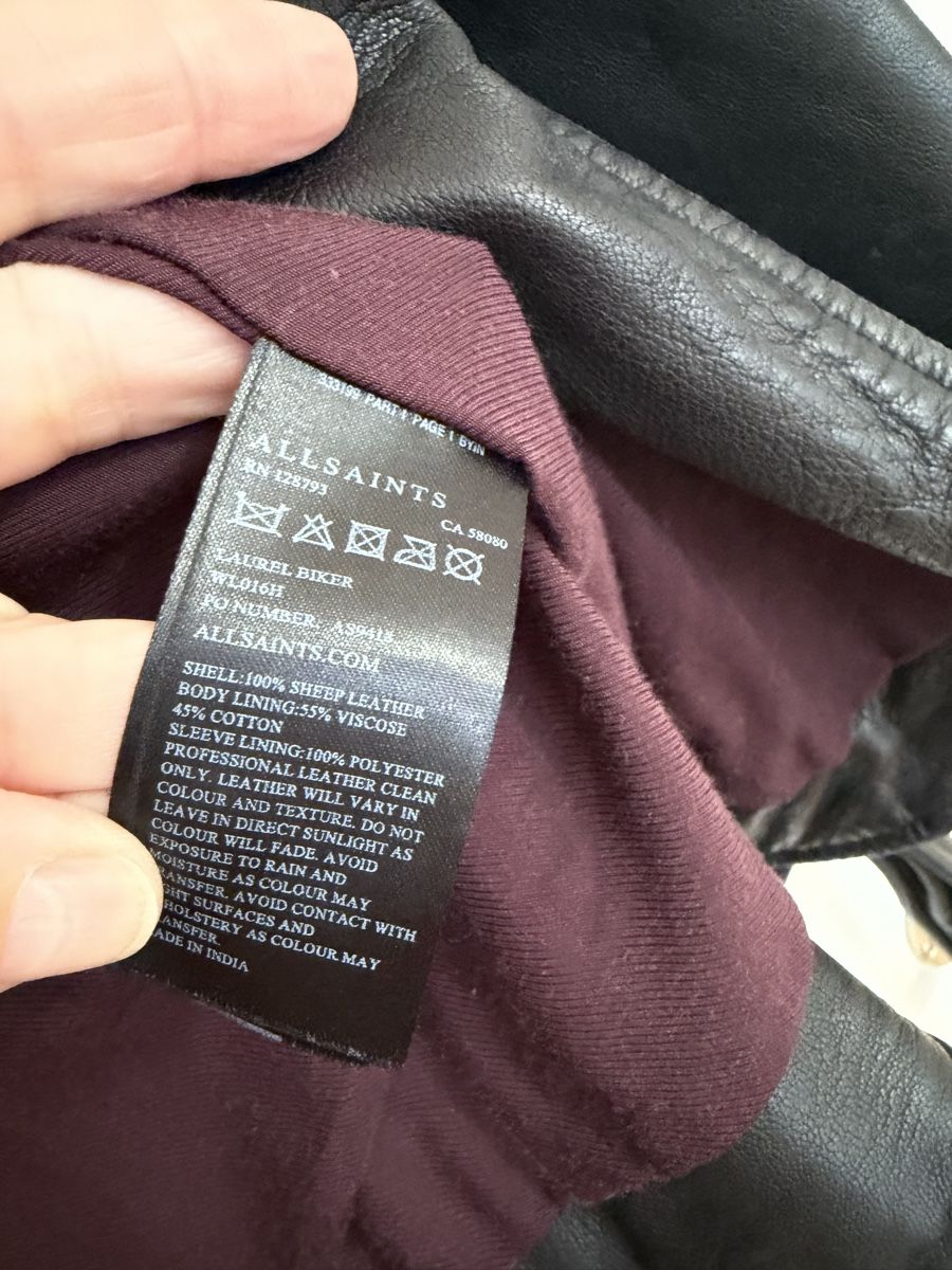 Allsaints Giacche: AllSaints Leather Biker Jacket Laurel Black Size M – Nuovo (secondo la descrizione) da Zürich venduto da IlonaM 5