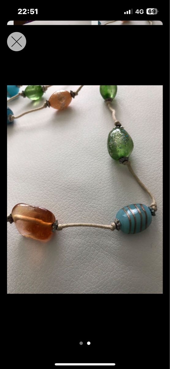 Murano Bicchieri: Halskette mit Muranoglas – Nuovo (secondo la descrizione) da Rüti ZH venduto da Masken 1