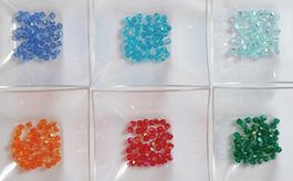 50 Stk. Glas- Perlen mit speziellem Finish 🌈 6 Farben (2)