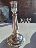 ANTIKER KERZENSTÄNDER GLAS MIT BAUERNSILBER