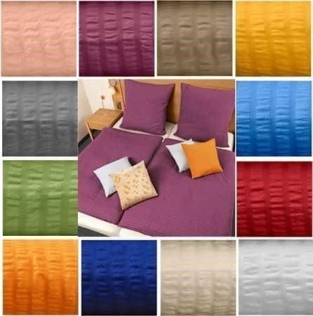 Bettwäsche: SEERSUCKER SET Anthrazit 160x210/65x100 – Neu und originalverpackt aus Oensingen von directshop24 5