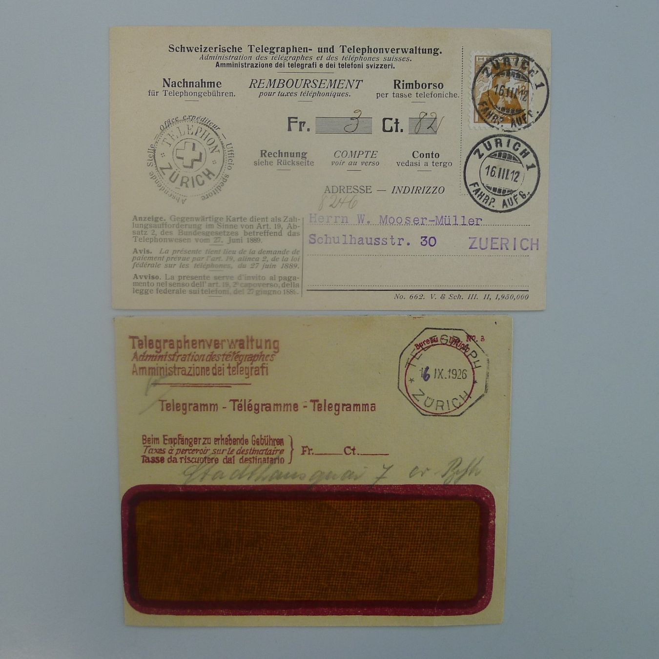 Tutti i francobolli: 1903-1954, 33 TELEGRAPHEN Briefe, Karten, Telefon – Nuovo e nell'imballaggio originale da Sursee venduto da Luzernerraute 1