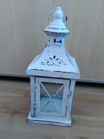 ROMANTISCHE GARTENLATERNE SHABBY VINTAGE WEISS