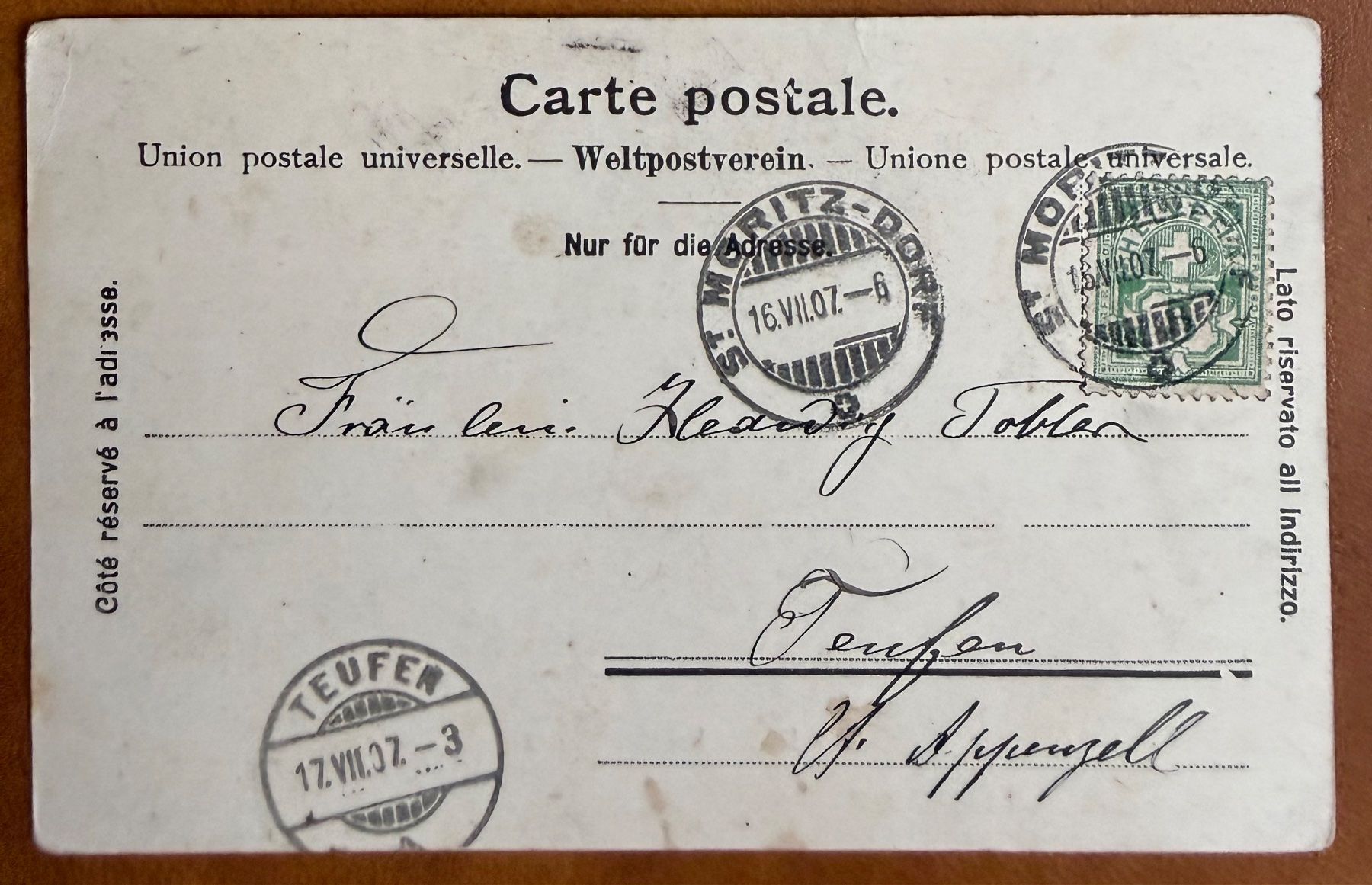 Cartes postales: St. Moritz Der Innfall 1907 – D'occasion à Lutry par Ediego 1