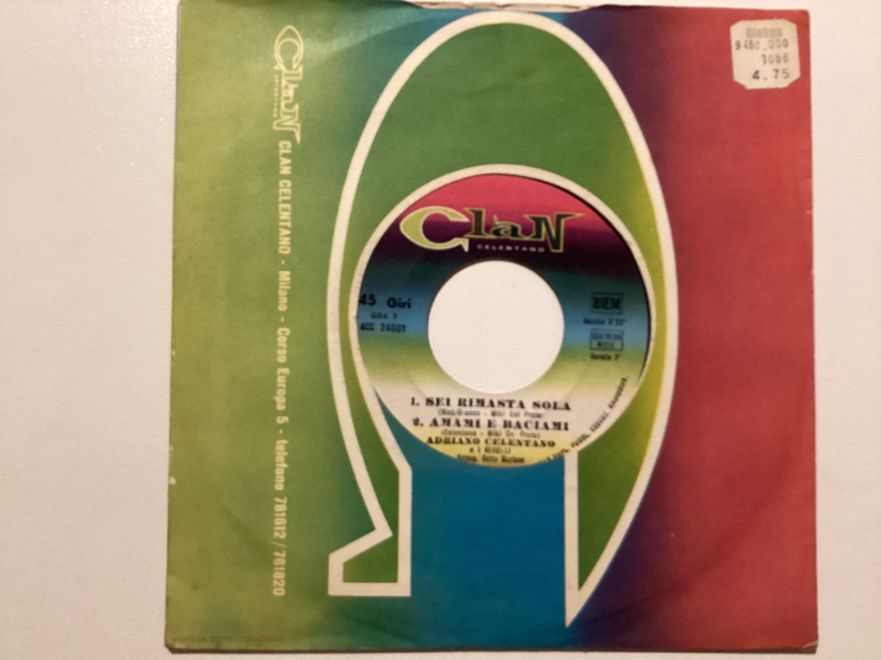 Dischi in vinile: Adriano Celentano Single - Stai Lontana Da Me – Usato da Gutenswil venduto da Hamzian