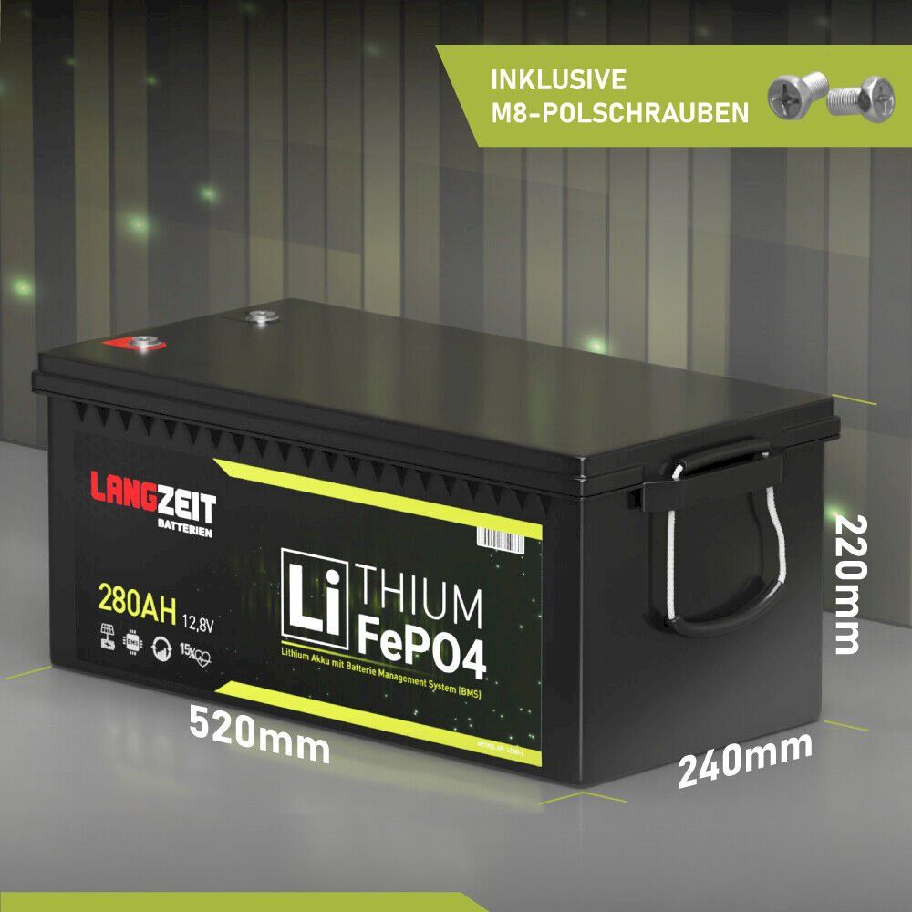 Batterie: Langzeit 280Ah 12V Solarbatterie – Nuovo e nell'imballaggio originale da Bottighofen venduto da zaap 5