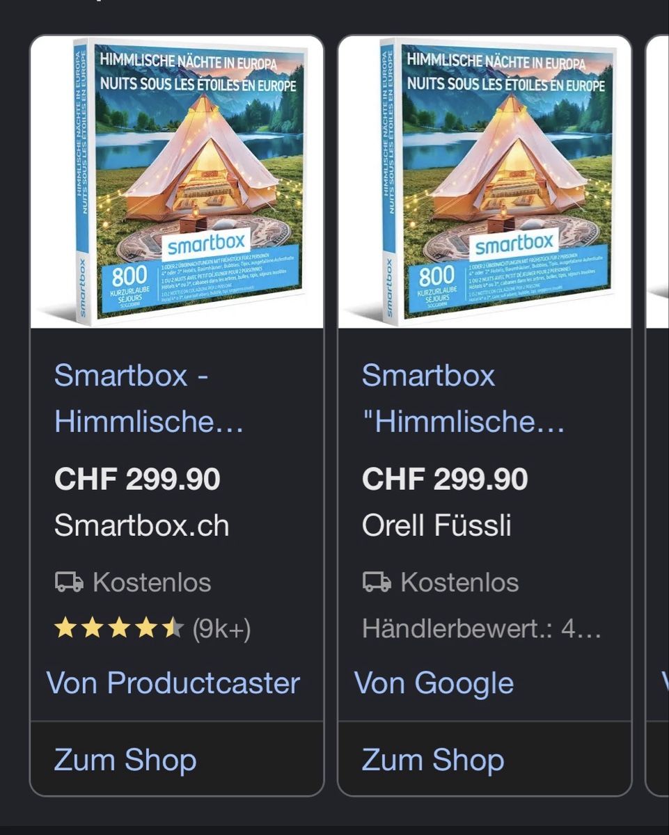 Smartbox Gutscheine: NEU: Smartbox - Himmlische Nächte in Europa – Neu und originalverpackt aus Birmensdorf ZH von JennyJey 2