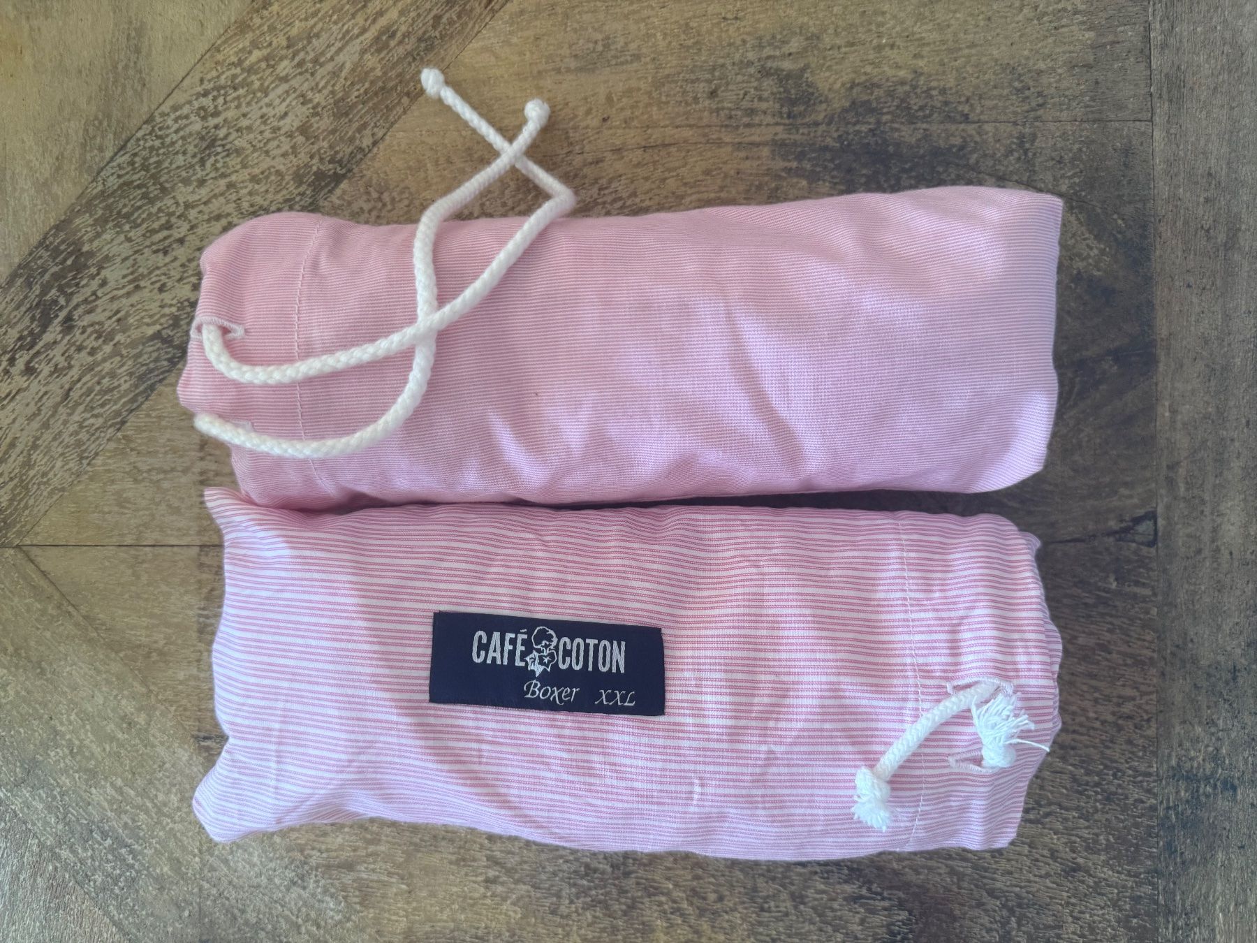 Biancheria intima: Boxers roses Café Coton rayés taille XXL en excellent état – Nuovo e nell'imballaggio originale da Thônex venduto da ada_9v67