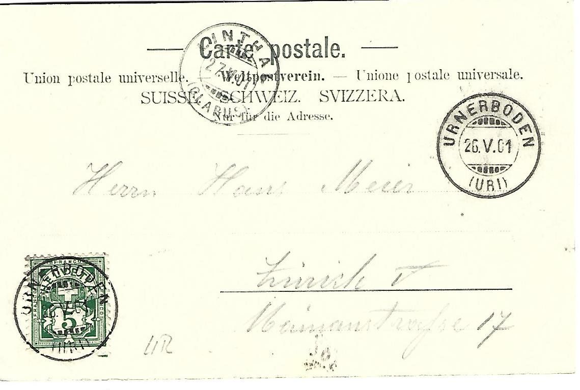 Cartoline postali: Urner Boden a. d. Klausenstrasse – Usato da Wetzikon ZH venduto da Brulu100 1