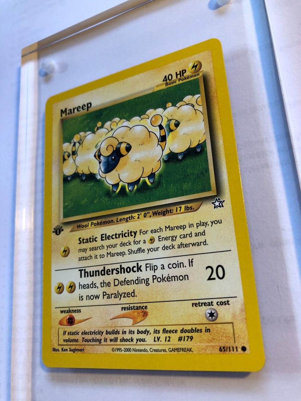 Sammelbilder & Trading cards: Mareep 1st Neo Genesis - NM - ab 1.- – Gebraucht aus Giubiasco von dan_pr8b 2