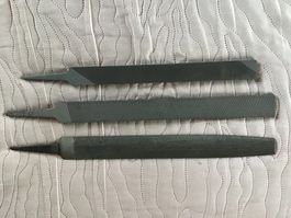 3 Metallfeilen, Vallorbe, verschiedene Ausführungen, neu