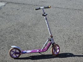 Trottinette enfant Hudora, rose et blanche, pliable!
