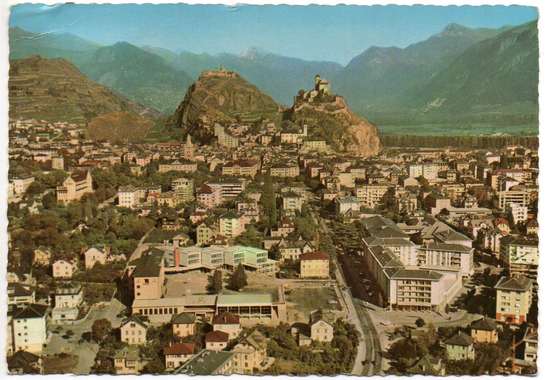 Cartoline postali: SION Flugaufnahme – Usato da Jona venduto da philajona