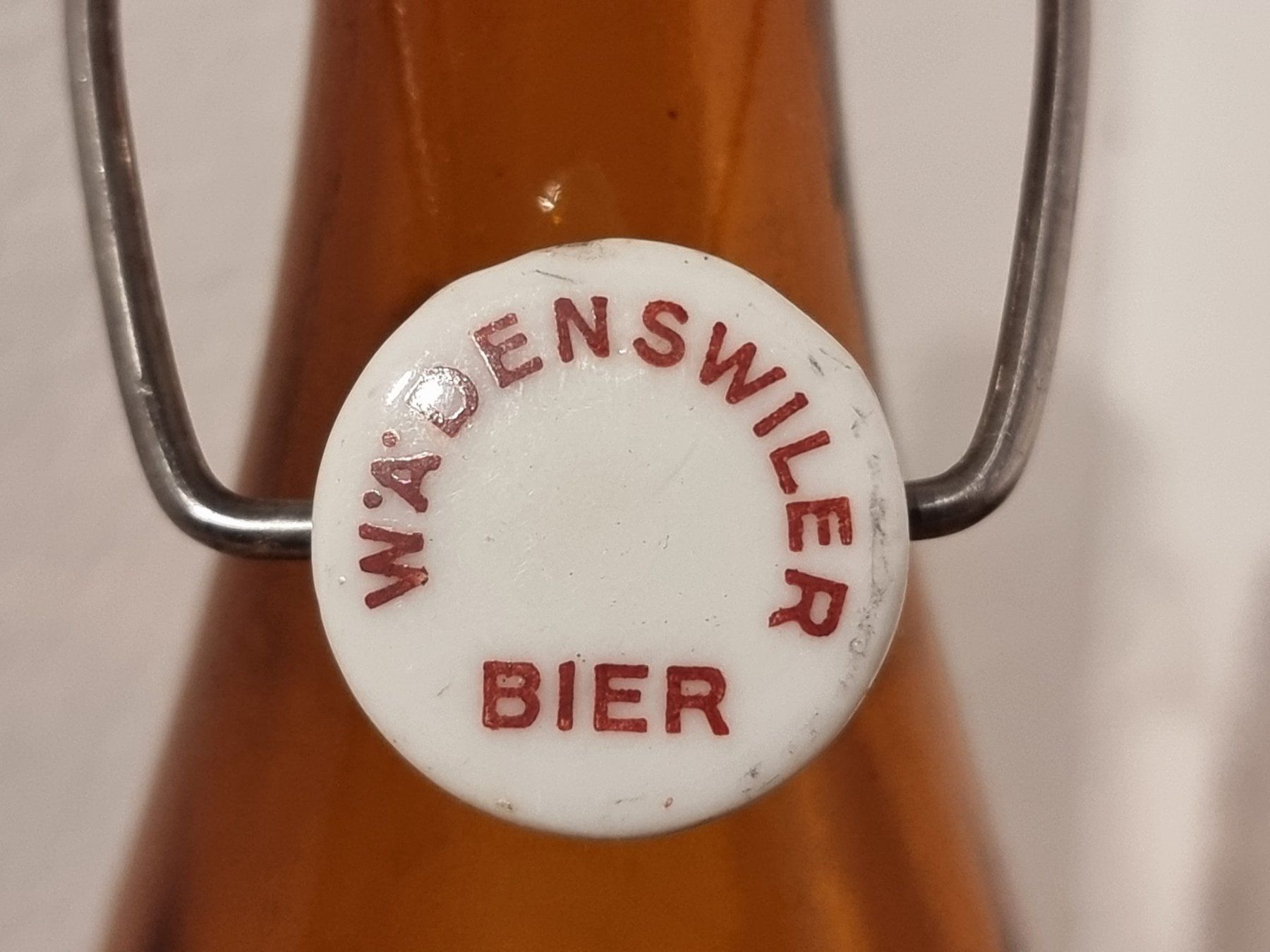 Bicchieri, Caraffe & Bottiglie: Wädenswiler Lagerbier Bierflasche 1956 – Usato da Lommis venduto da 0815undmehr 2