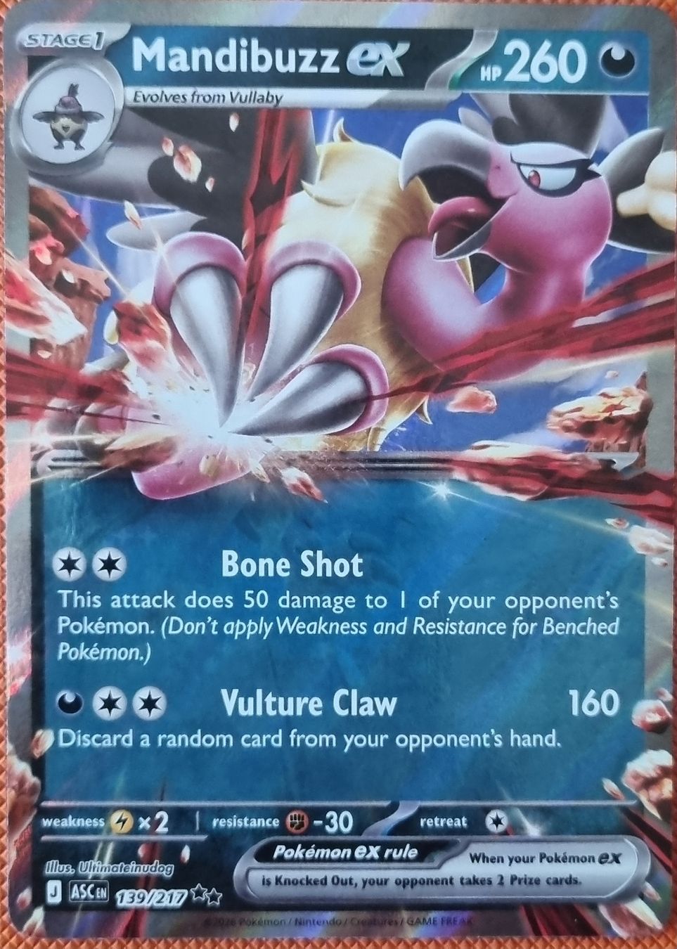 Pokémon Carte collezionabili: Pokemon Ascended Heroes Mandibuzz EX EN – Nuovo (secondo la descrizione) da Oberbipp venduto da ret_6hxb