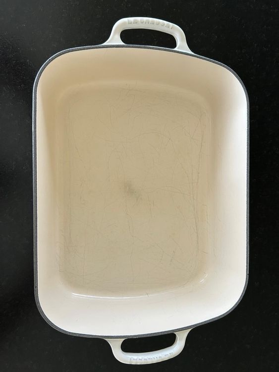 Grand Plat à Poisson En Fonte émaillée Orange – Style Le Creuset – Vintage