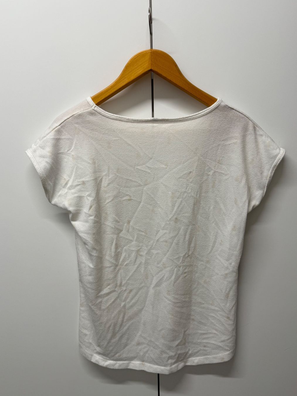 T-shirt: Weisses Sommer Top mit Ananasmuster, Grösse M – Usato da Zürich venduto da Cleo234 2