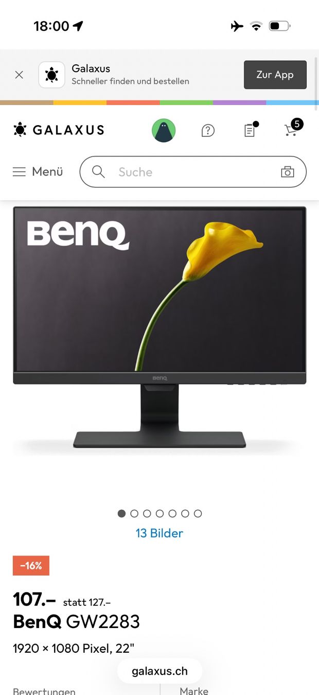 BenQ Monitore: BenQ GW2283 FullHD 22” – Gebraucht aus Oberengstringen von Recharles