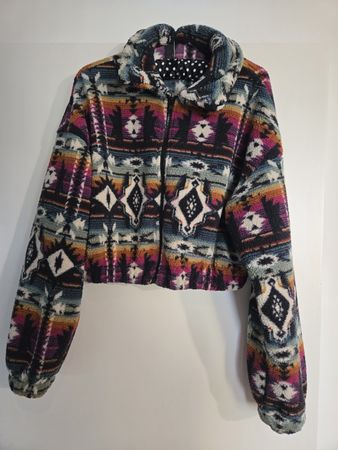 Coole Crop-Fleecejacke gefüttert, 40, Top Zustand!