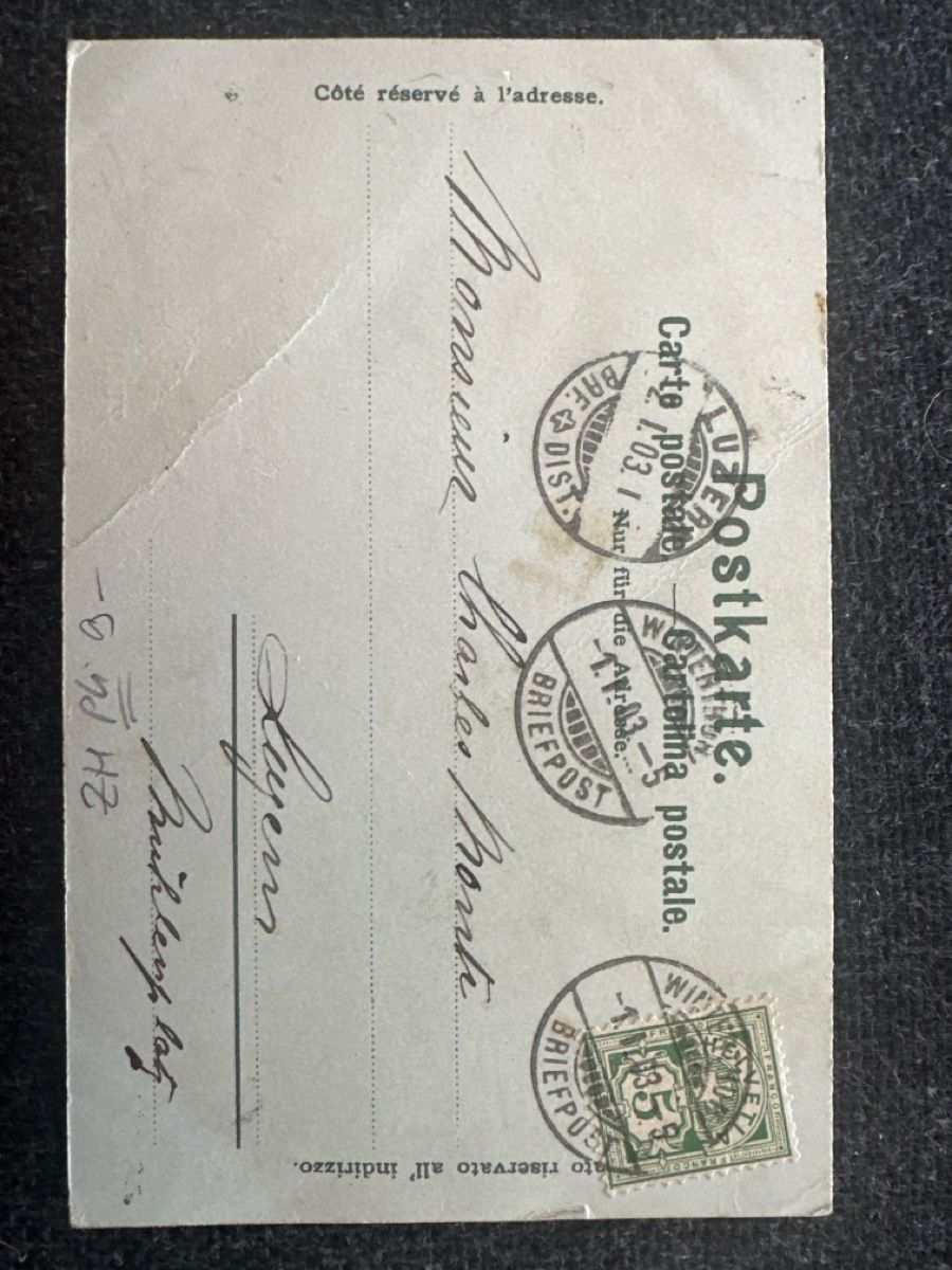 Cartoline postali: Gruß aus Winterthur 1903 – Usato da Wettingen venduto da OttoNeuerName 1