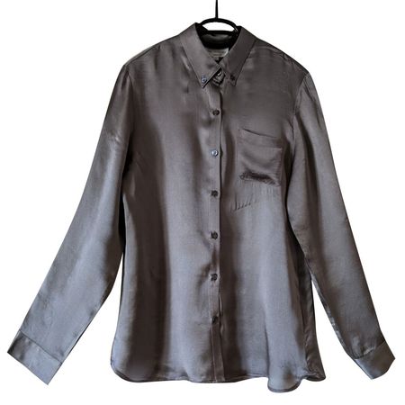 ERIC BOMPARD : Chemisier 100% soie gris-bronze S