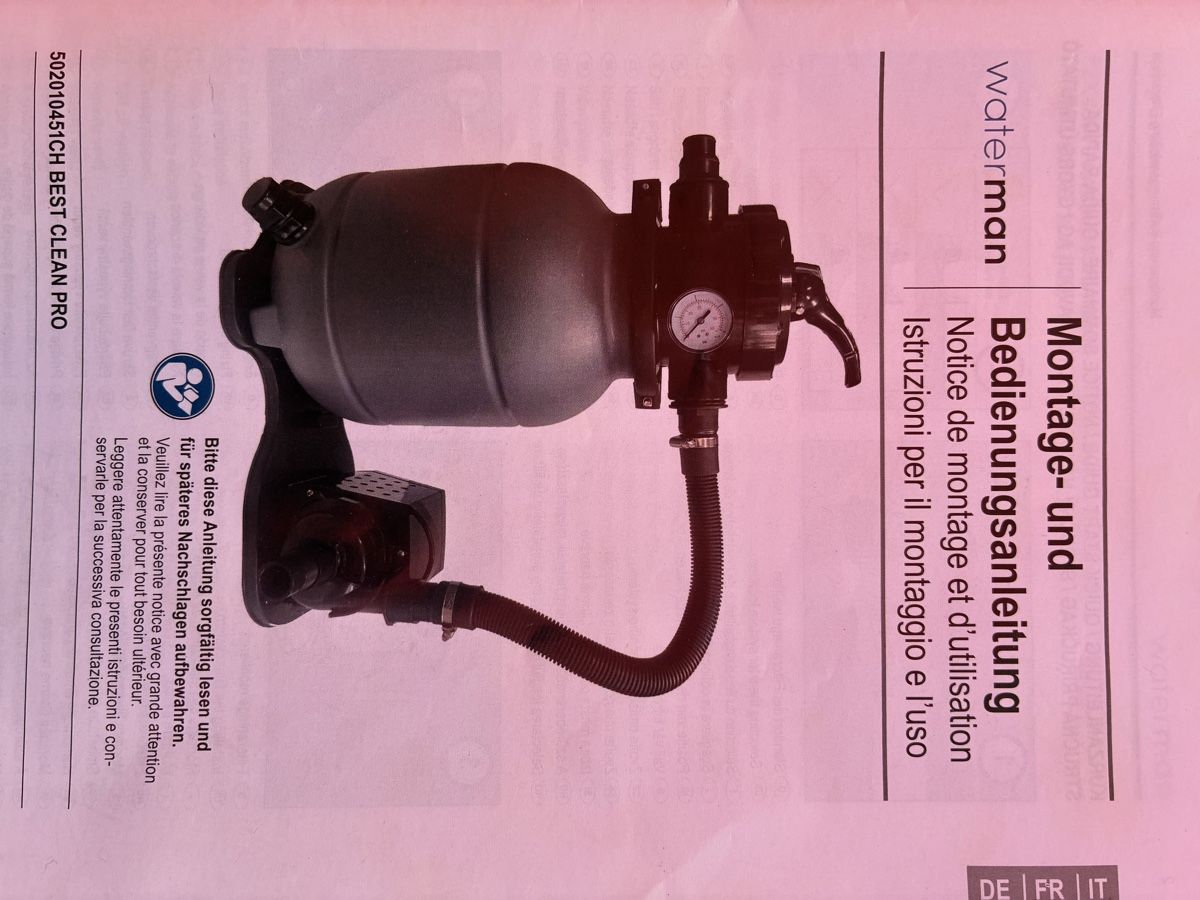 Accessori per Piscine: Poolfilter-Set Waterman Best Clean Pro 4.5 m3/h neu – Usato da Willisau venduto da Miuretta 2