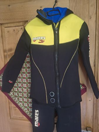 Zweiteiliger Mares Neoprenanzug 5mm schwarz/ gelb