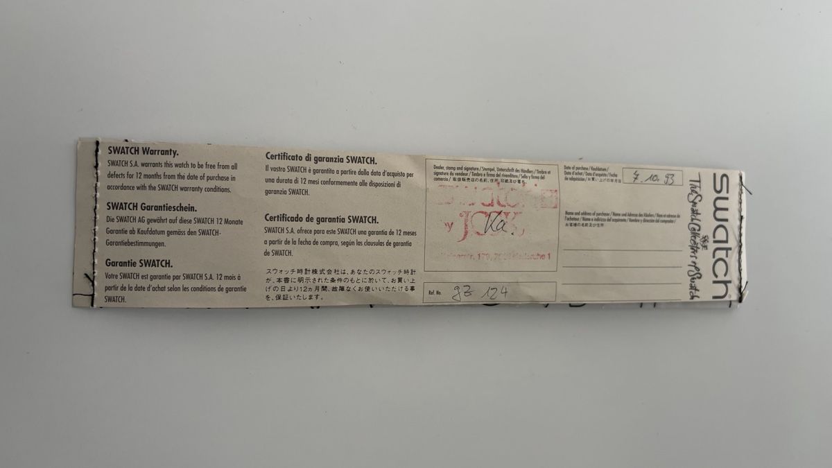 Swatch Orologi: Swatch Scribble von 1993, GZ 124 – Nuovo (secondo la descrizione) da Glattfelden venduto da Neu123neu 2
