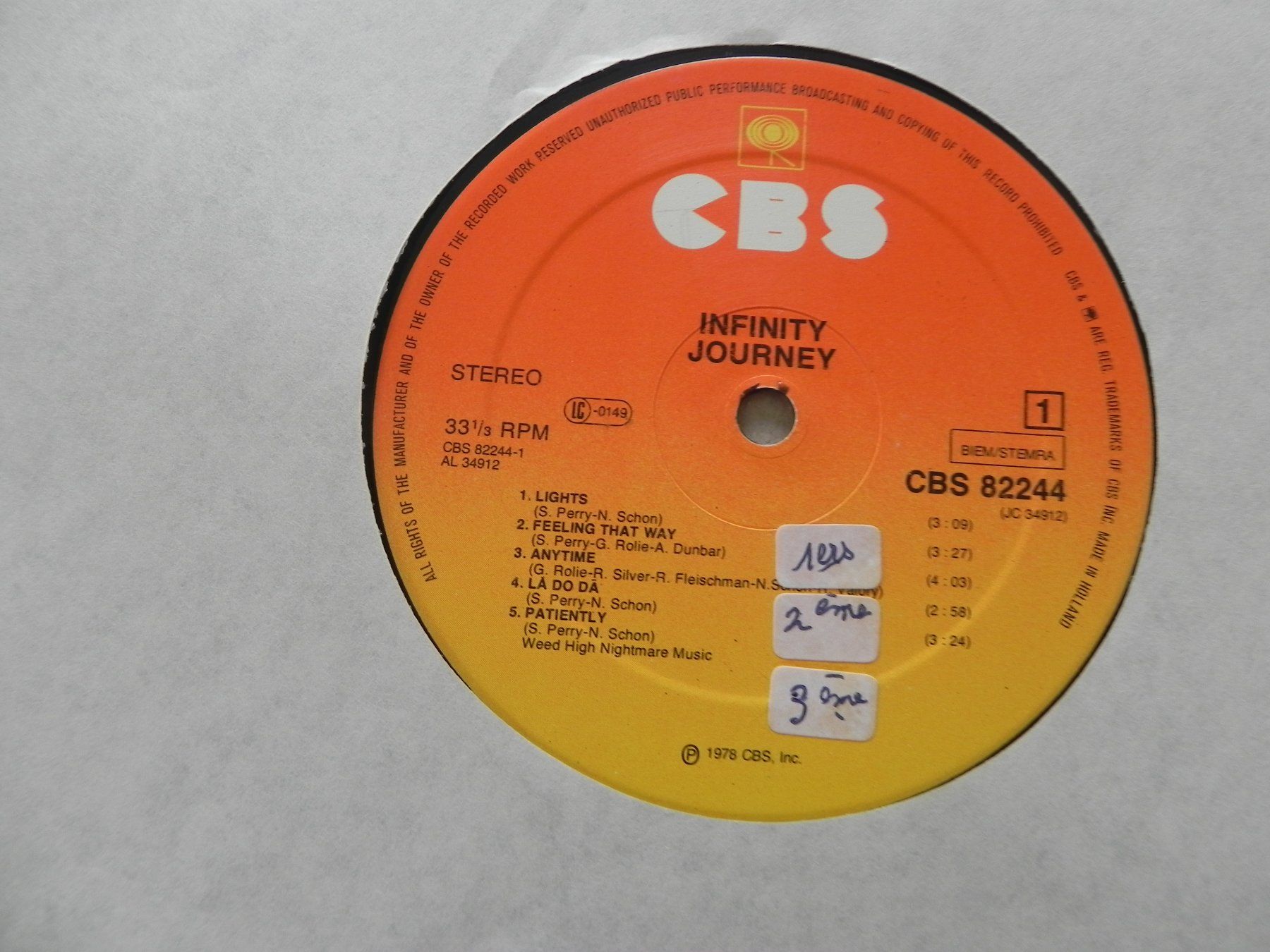 Dischi in vinile: LP USA Progressiv Rock Band Journey 1978 Infinity – Usato da Siebnen venduto da krimsie 3