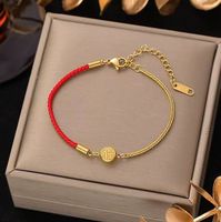 0017a-Elegantes Damen-Armband aus Edelstahl vergoldet