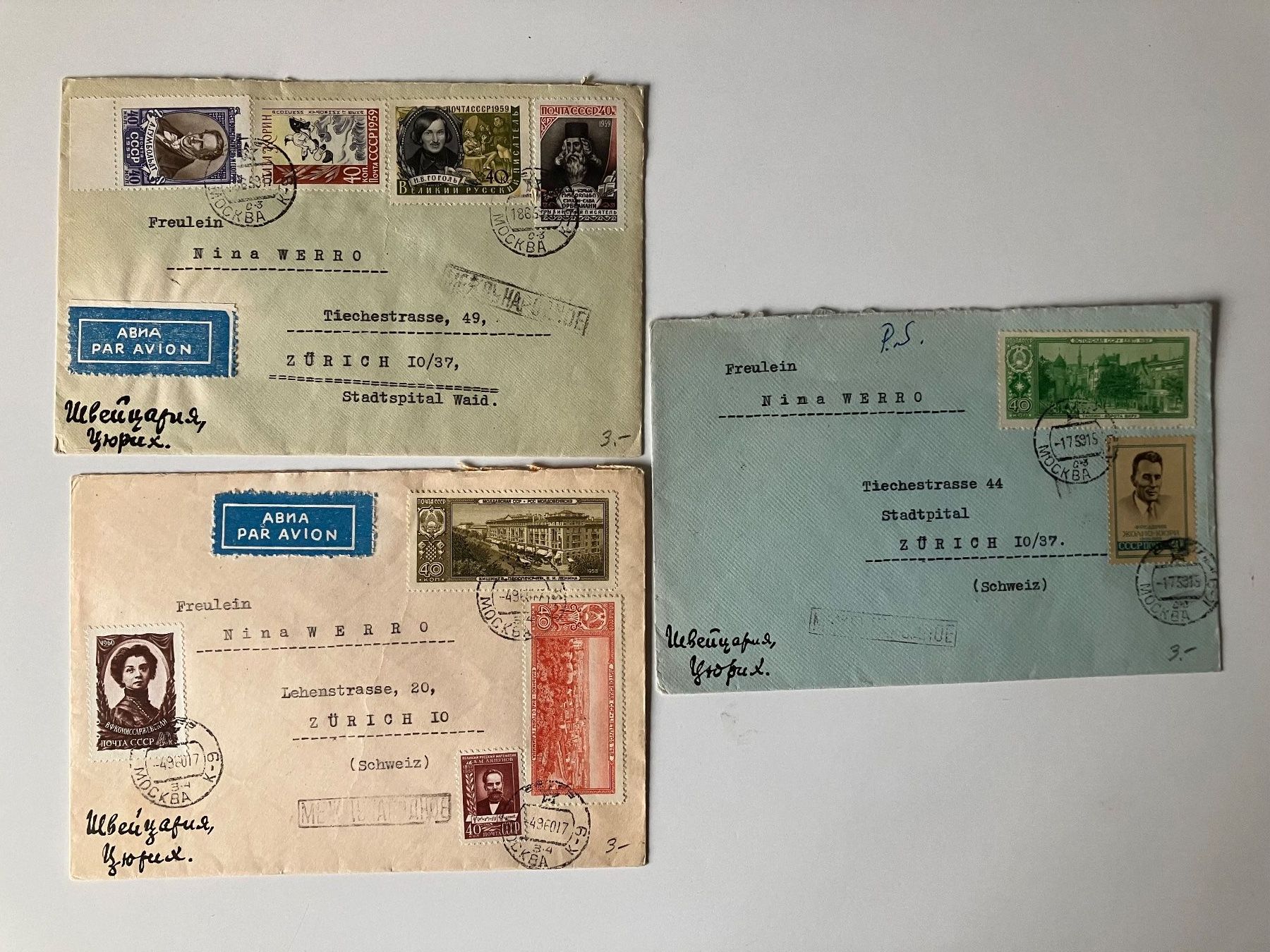 Tutti i francobolli: 15 tolle Briefe Russland - Schweiz – Usato da Baar venduto da Ramona10 3