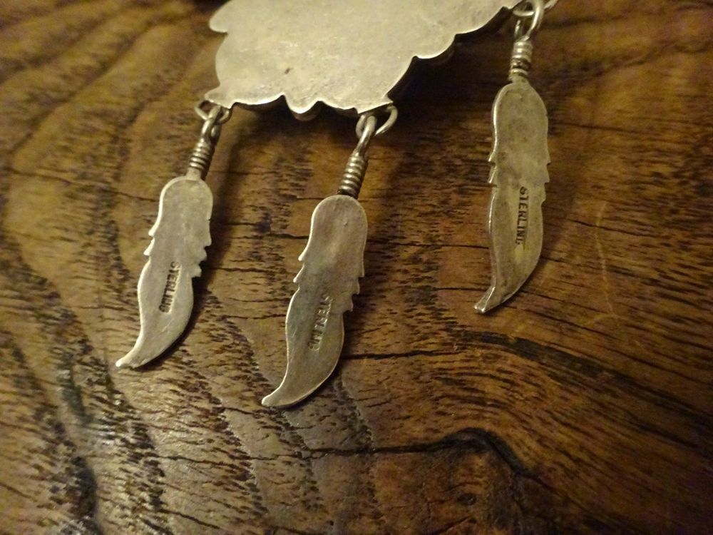 FEDER OHRRINGE EARRING Boho Vintage Ohrhänger Indianer Look Schwarz Türkis EUR 4,90 - DE