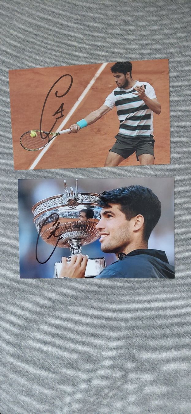 Autografi: 2 Autogramme Carlos Alcaraz – Usato da Schmerikon venduto da Olympia04