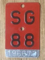 SG 88 - VELONUMMER - FAHRRADSCHILD - PLAQUE DE VELO - SG 88