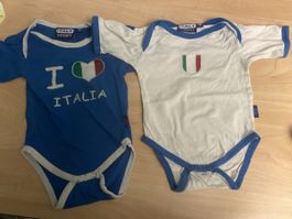 2er-Set Bodys Gr. 62/68 Italien-Fans Sommer 