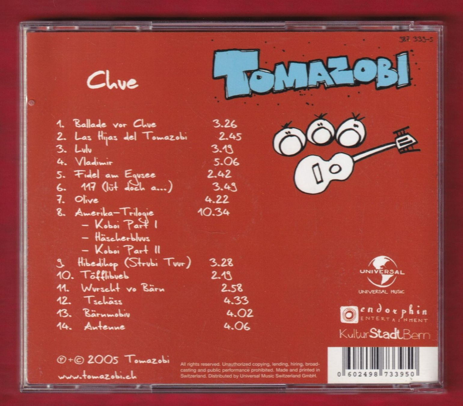 CD: Tomazobi - Chue (CD) – Usato da Zürich venduto da Pfluftl2000 1