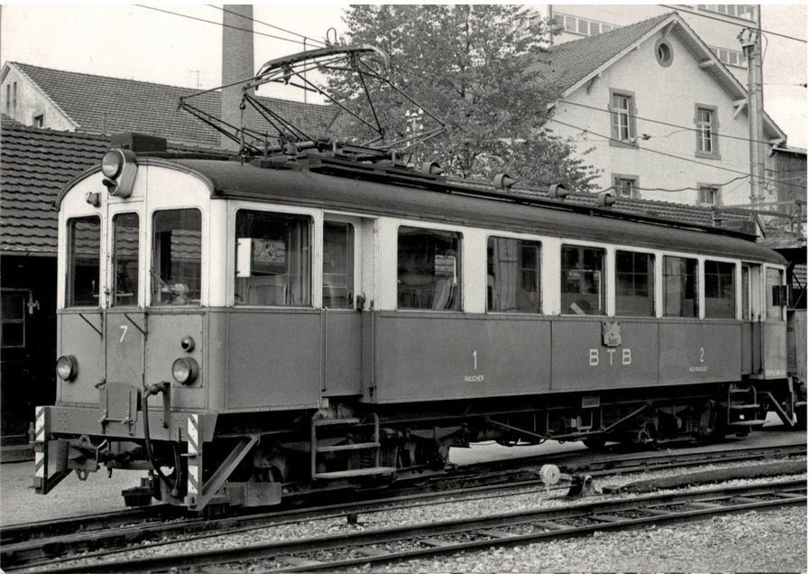 Ansichtskarten: BTB Birsigtalbahn ABe 4/4 7 in Oberwil – Gebraucht aus Frauenfeld von POML