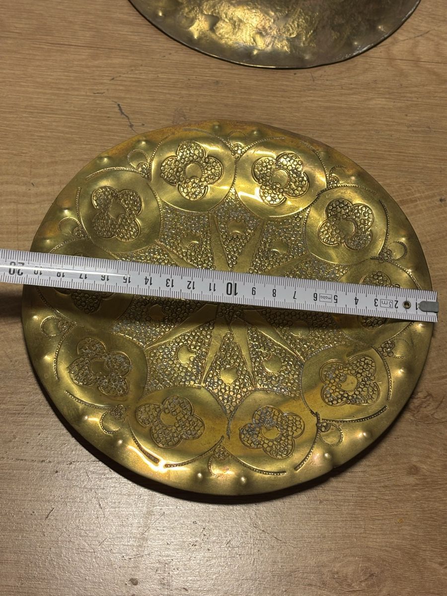 Piatti di portata: 2 Antike Messing Wandteller Handarbeit Vintage – Usato da Koblenz venduto da BlackEagel80 6