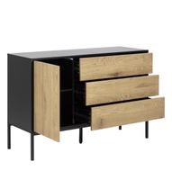 Sideboard mit 3 Schubladen schwarz/Eiche neuwertig