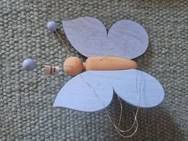 Holz Deko Schmetterling fürs Kinderzimmer zum Aufhängen
