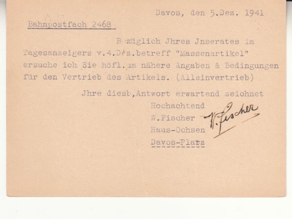 Tutti i francobolli: SGK PK 155.019 (Schaffhausen) mit ST Davos Platz – Usato da Bürglen TG venduto da StampGraf 1