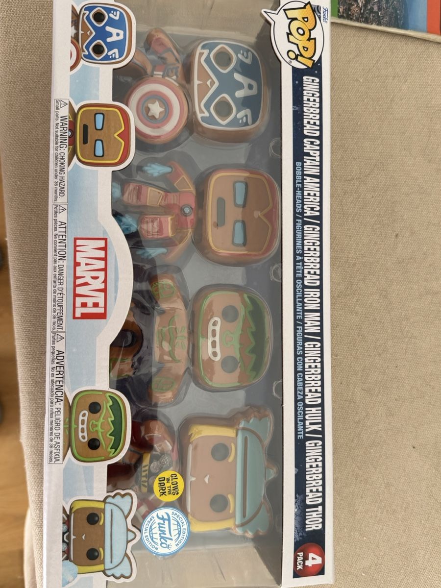 Funko Statuette: Funko Pop Marvel Gingerbread 4er Pack neu – Nuovo (secondo la descrizione) da Gerlafingen venduto da anj_c7vb