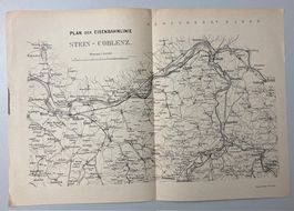 Plan der Eisenbahnlinie Stein - Koblenz