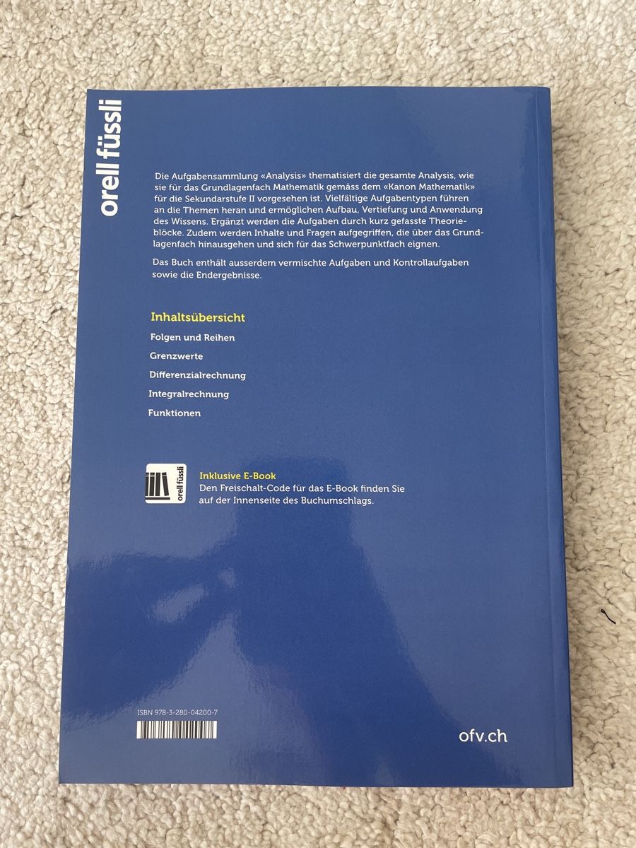 Livres: Analysis, DMK, Orell Füssli, – Neuf (Voir description) à St. Niklausen LU par car_2562 1