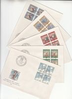 SBK B133 - B137 im 4er-Block FDC