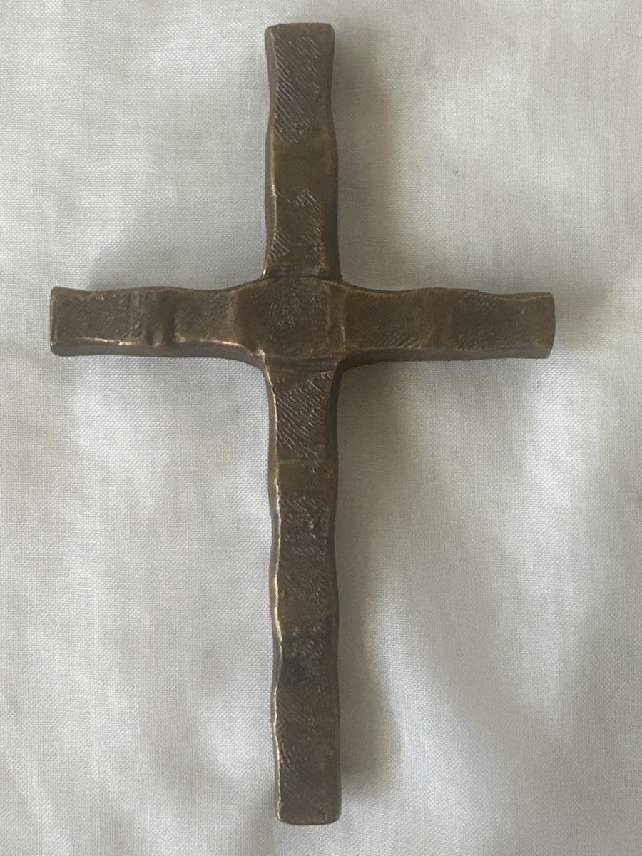 Sculture & Statue: Wandkreuz Bronze oder Messing Kreuz Vintage Deko 17 cm – Usato da Zürich venduto da Chaeffeler