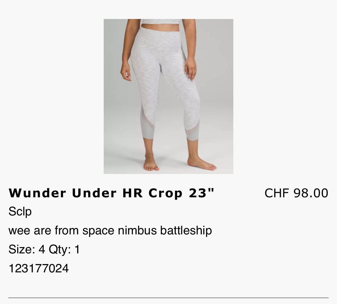Lululemon Leggings: Lululemon Wunder under Tights Crop 23 – Neu (gemäss Beschreibung) aus Münchenbuchsee von CoRa_93 3